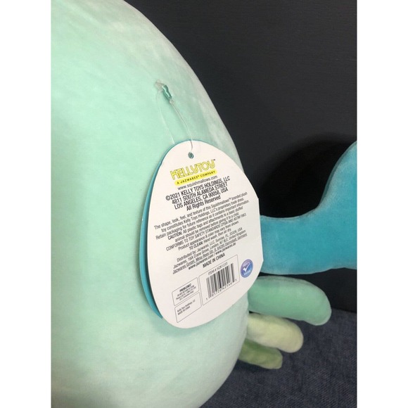 NWT Alex Xandra 14” Squishmallow Blue with Green Crab white belly Kellytoy - Picture 4 of 8